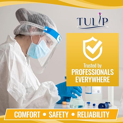 40 Blue Fluid Shield ASTM Level 3 Masks 4-Layer w/Anti Fog Foam Strip