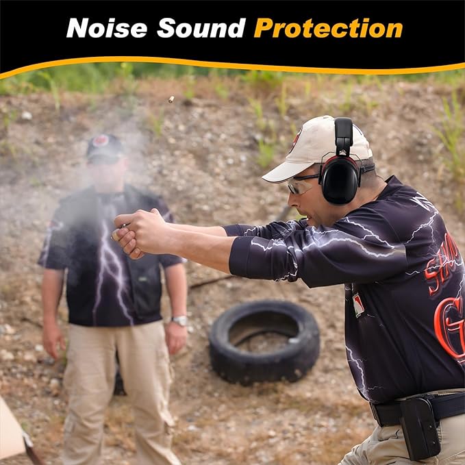 TrelaCo 3 Set 28db Shooting Ear Protection Safety Earmuffs Set for the Range, Shooting and Hunting