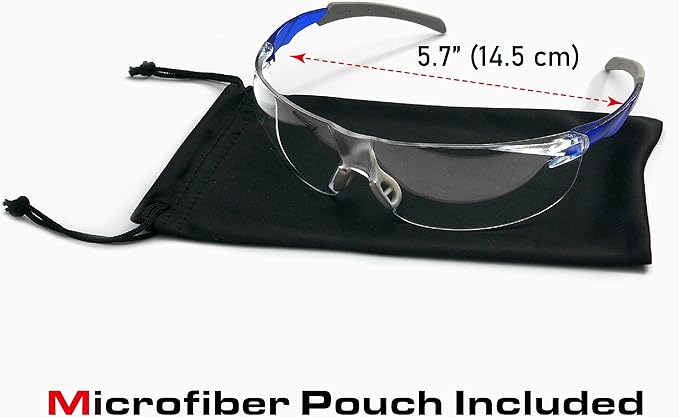 Pickleball Safety Glasses – Fit-Enhanced ANSI Z87.1, Anti-Fog, UV & Impact Resistant Eyewear for Sports, Work & Shooting – No-Slip Grip – 1 Pack