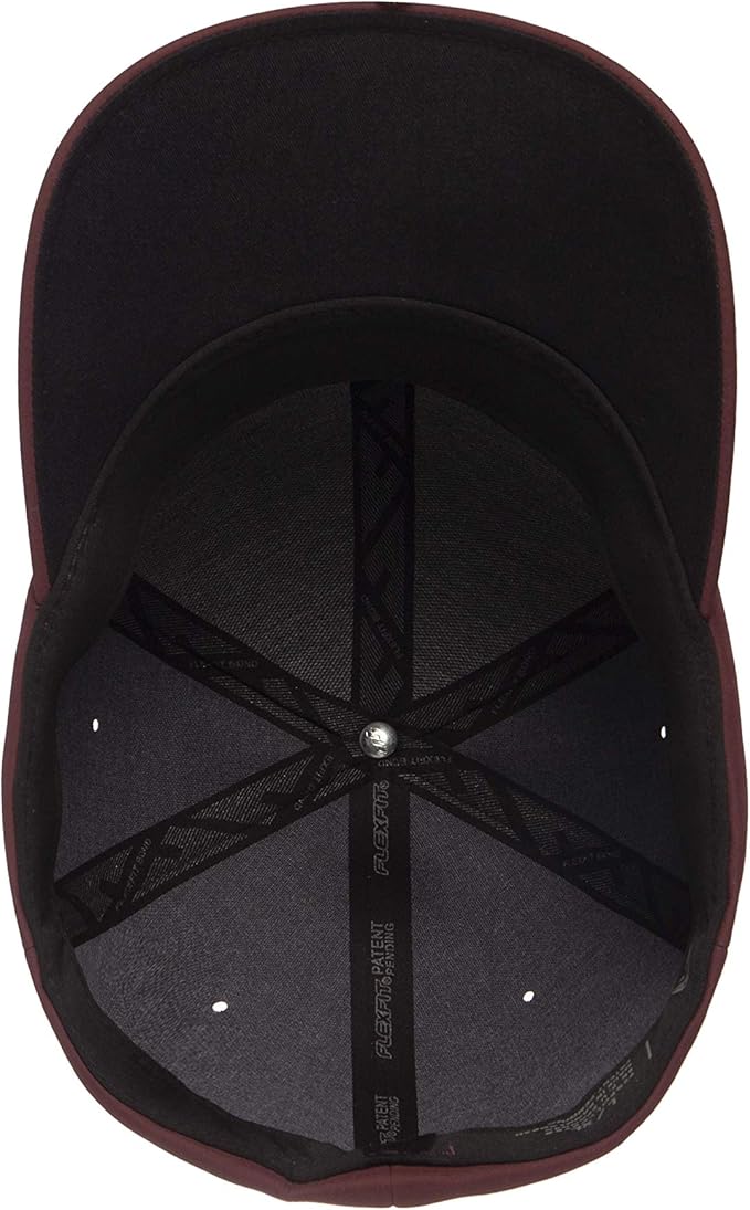 FlexFit Men's One Size Delta Seamless Cap, Maroon, Large-X-Large