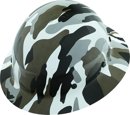 AFP Fiber Full Brim Hard Hat | 6 Point Ratchet Suspension | OSHA & ANSI Rated