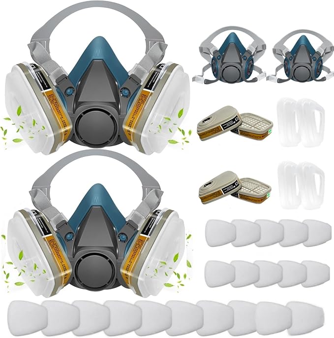 Respirator Mask, Paint Respirator with 6001 Filters for Chemical, Spray Paint, Epoxy Resin,Sanding