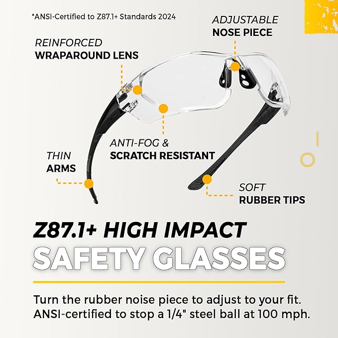 TradeSmart Complete Shooting Eye and Ear Protection: Electronic Earmuffs for Shooting, Range Glasses & Hard Carrying Case