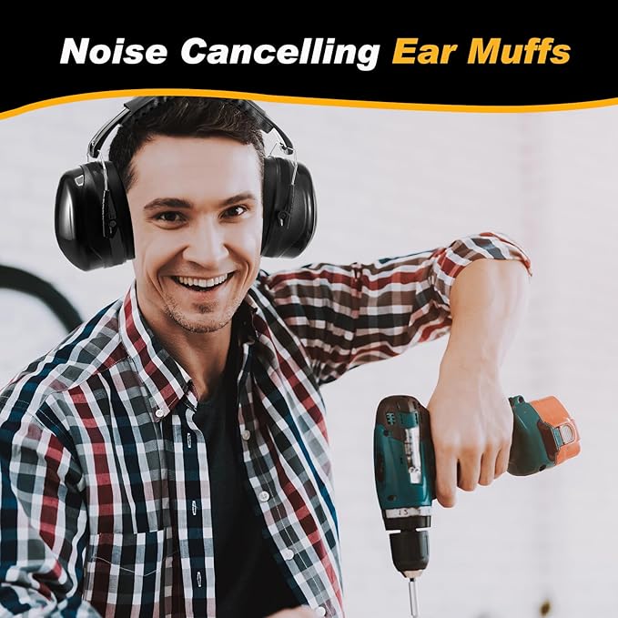 TrelaCo 3 Set 28db Shooting Ear Protection Safety Earmuffs Set for the Range, Shooting and Hunting