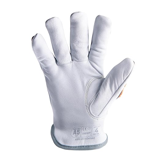 HexArmor Cut and Heat Resistant Impact Protection Leather Work Gloves | Chrome SLT ® Series 4060 | Small