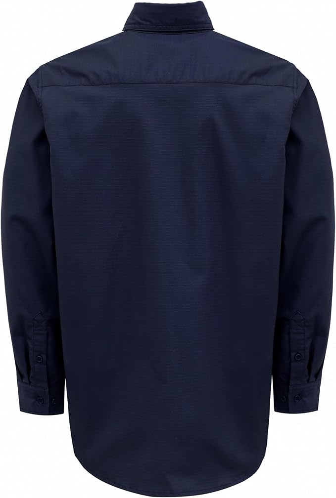 BOCOMAL FR Shirts 6oz Ripstop Durable Rugged Zipper Pocket Water Repellent Finish Fire Resistant Shirt-CAT2