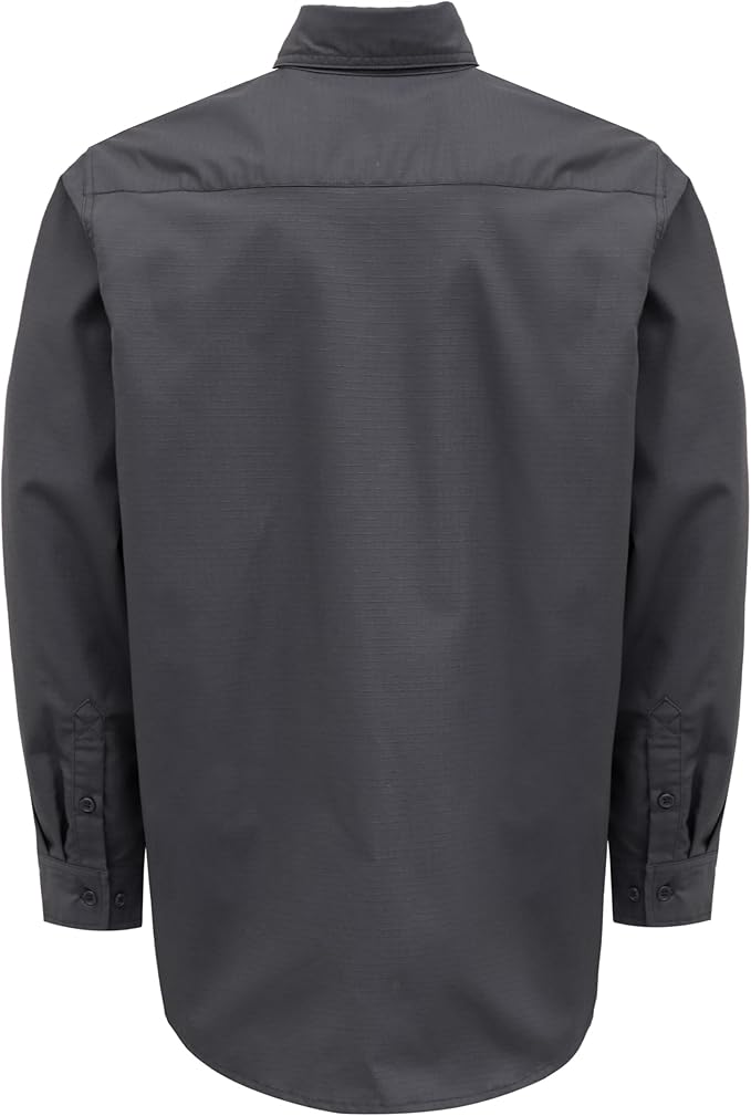 BOCOMAL FR Shirts 6oz Ripstop Durable Rugged Zipper Pocket Water Repellent Finish Fire Resistant Shirt-CAT2