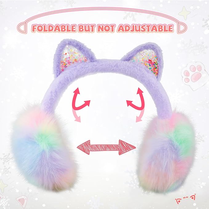 XIAOHAWANG Winter Earmuffs for Kids Girl Warm Ear Muffs Baby Boy Plush Padded Ear Warmer
