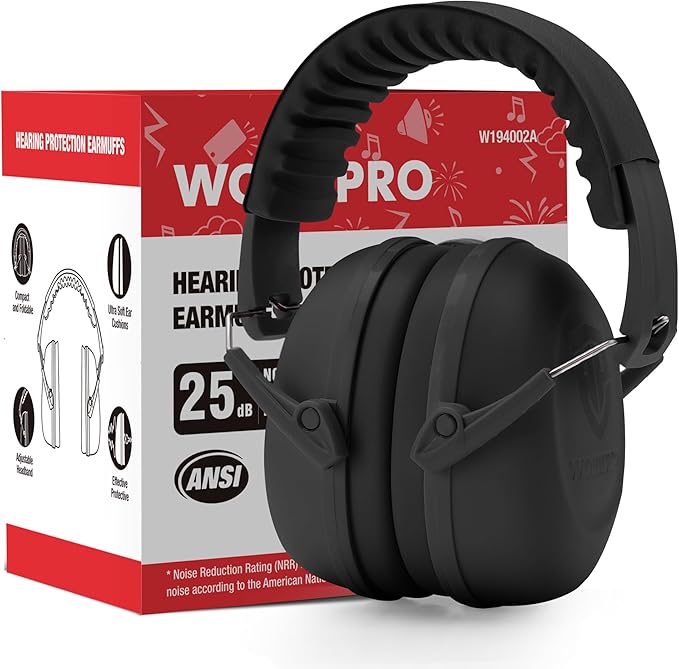 WORKPRO Noise Cancelling Headphones for Kids, NRR 25dB Kids Ear Protection, Autism Noise Reduction Ear Muffs