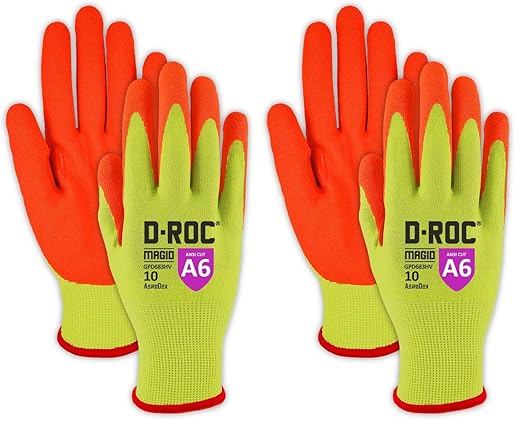 MAGID D-ROC AeroDex ANSI A6 VersaTek Grip Coated Work Glove, 1 Pairs, Size 6/XS (GPD683) (Pack of 2)