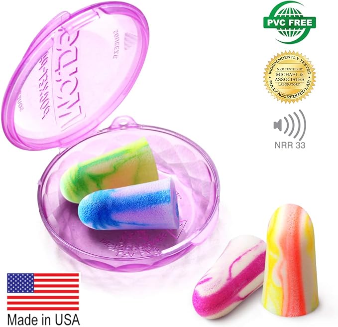 MOLDEX Sparkplugs Soft Foam Earplugs 10 Pairs Ear Plugs for Sleeping, Snoring, Work, Travel, Shooting - 33dB Highest NRR Made in USA