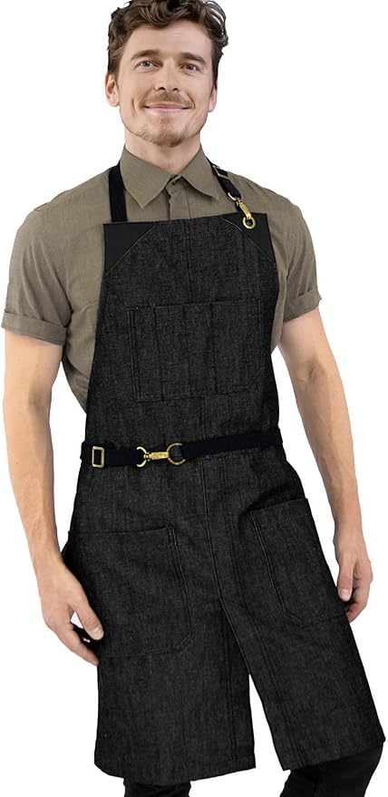Under NY Sky No-Tie Durable Denim, Leather Reinforcement and Split-Leg