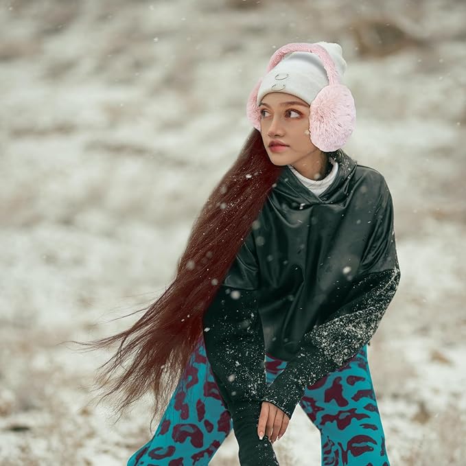1 Pcs Headband Winter, Ear Muffs for Women & Men, Foldable Fluffy Earmuffs with Headband, Headband Winter