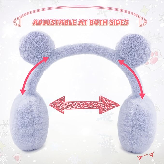 XIAOHAWANG Winter Earmuffs for Kids Girl Warm Ear Muffs Baby Boy Plush Padded Ear Warmer