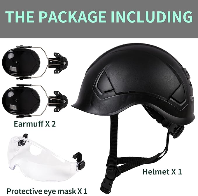 SRSAFETY Full Brim Hard Hat Carbon Fiber Design 6 Point Adjustable Ratchet Suspension OSHA Approved ABS Work Helmet for Men&Women ANSI Z89.1 Type I Class C
