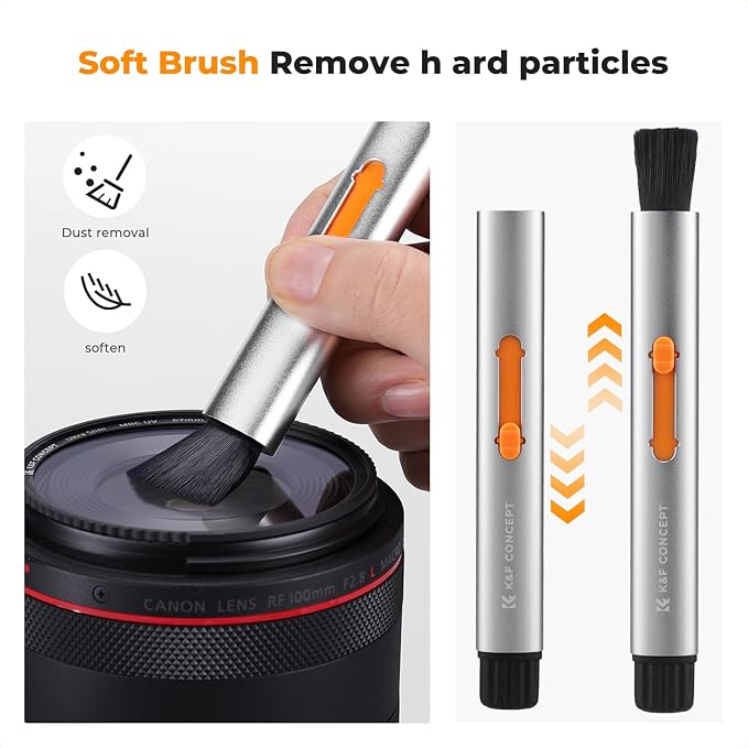 K&F Concept Lens Cleaning Pen Kit for APS-C CMOS & CCD Sensors, Lens Cleaner Pen with 6* APS-C Sensor Cleaning Rods for DSLR & Mirrorless Digital Cameras