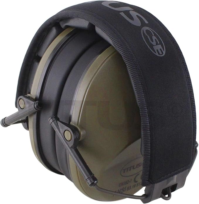 TITUS 2-Series Premium Low Profile Earmuffs, ANSI Rated, High NRR Noise Reduction, Durable Sport Band, Hearing Protection PPE