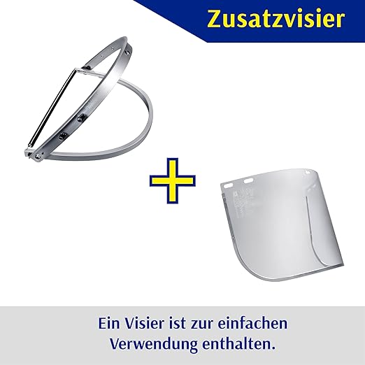 Blue Eagle Aluminum Face Shield Adapter for Full-Brim Hard Hat | Visor Bracket | Silver Color | with 1 Free Replacement High Impact Visor