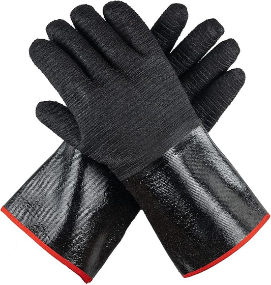 Grill Armor BBQ Gloves – Waterproof Extreme Heat Resistant 932F Oven Gloves for Cooking, Grilling, Baking, Camping – Handle Hot Food in Kitchen, Smoker, Cast Iron, Fire Pit, Pizza, Fryer, Barbecue