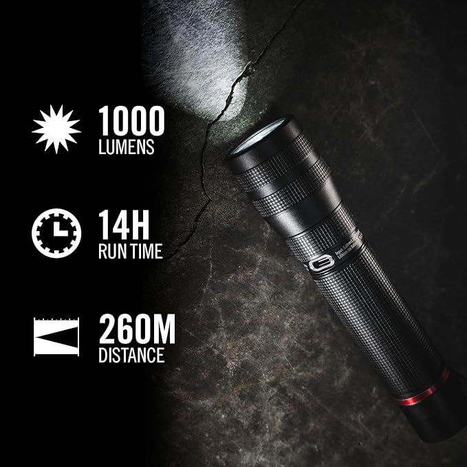 Coast G60R 1000 Lumen Waterproof Rechargeable LED Flashlight, 2-Pack