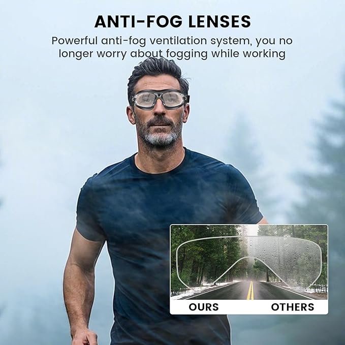 Welding Glasses, Safety Welding Goggles Coating Polycarbonate Lens Anti-Fog Anti-Scratch UV-Protective