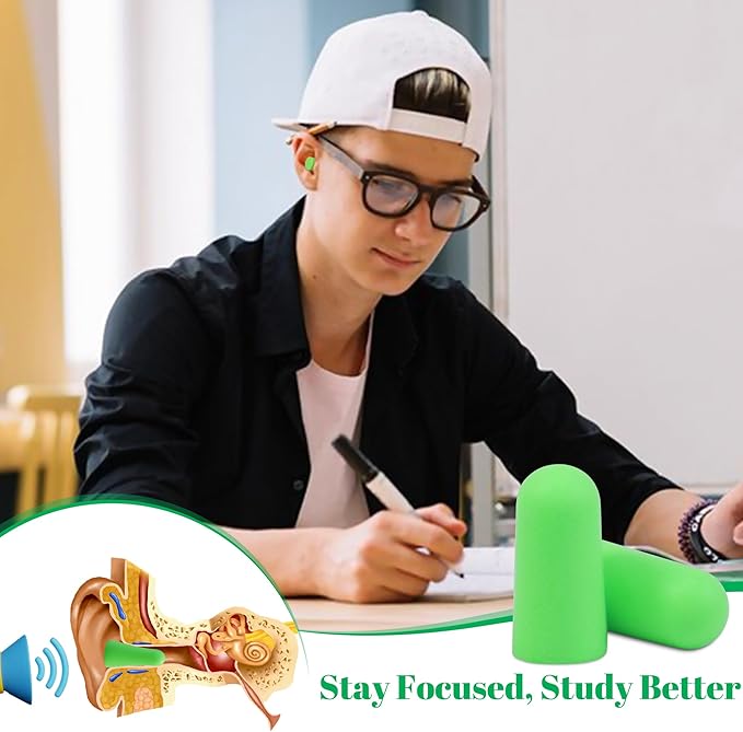 Calmi Ear Plugs for Sleeping Noise Reduction, 33dB NRR - 32 Pairs with Individual Cases, Earplugs for Snoring, Travel, Work, Concerts, Studying