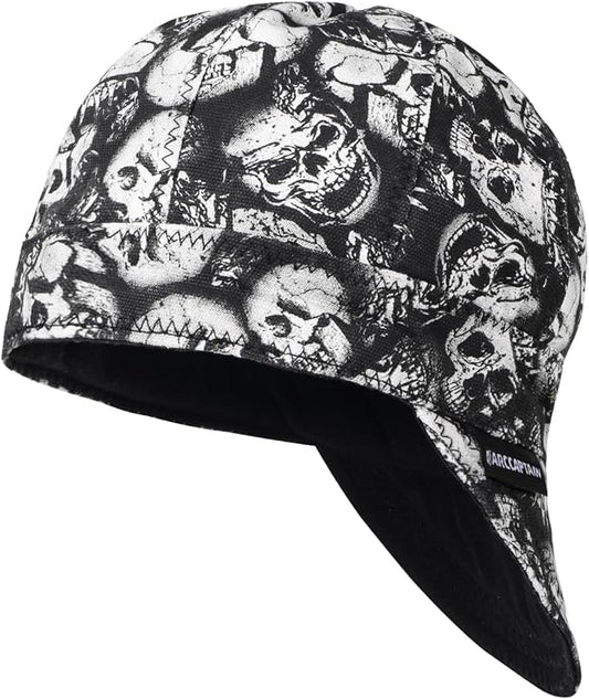 ARCCAPTAIN Reversible Welding Cap, 8 Panel Protective Cap, 10 oz Fireproof Cotton Comforts for Safety and Protection While Welding to Men Women, 7 5/8