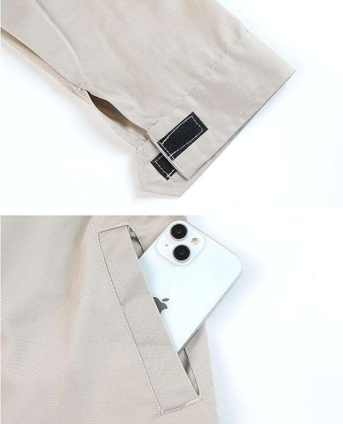 Men's Coveralls Mechanic Work Jumpsuit Multi Pockets Overalls Long Sleeve Workwear Coverall