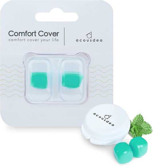 New Noise Cancelling Ear Plugs Acousdea Cooling Reusable Moldable Silicone Ear Plugs, Waterproof, Suitable for Camping, Outdoor Activities, Noise Cancelling up to 40 dBSPL,1 Pair