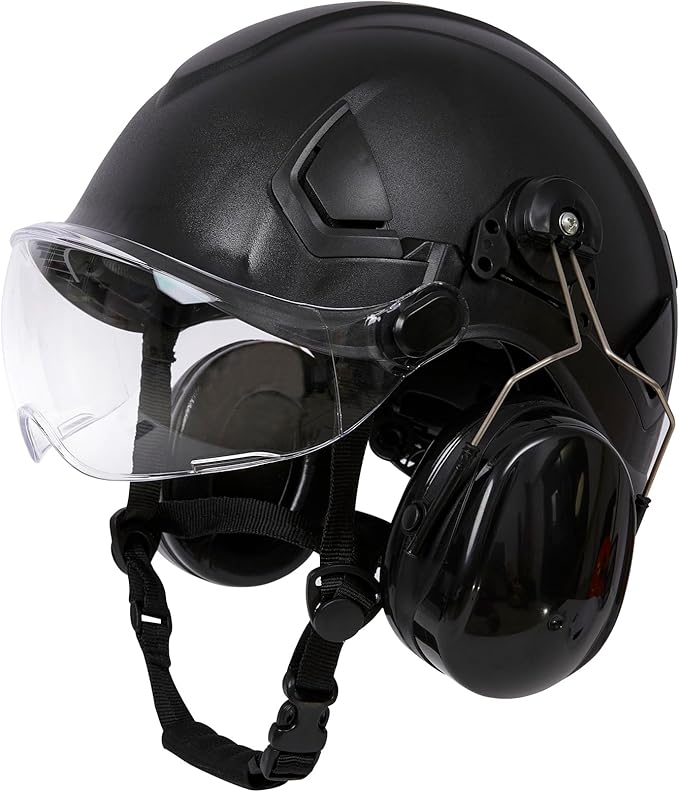 SRSAFETY Full Brim Hard Hat Carbon Fiber Design 6 Point Adjustable Ratchet Suspension OSHA Approved ABS Work Helmet for Men&Women ANSI Z89.1 Type I Class C