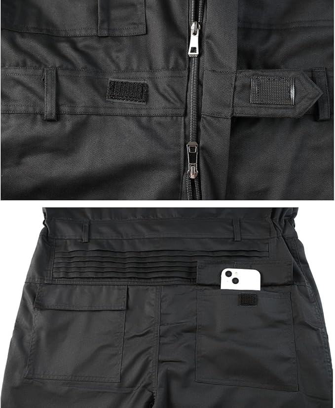 Mens Workwear Coveralls Multi Pockets Work Suit Mechanic Overalls Jumpsuits Unisex Long Sleeve Garage Coverall
