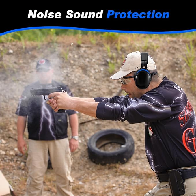 TrelaCo 3 Set 28db Shooting Ear Protection Safety Earmuffs Set for the Range, Shooting and Hunting