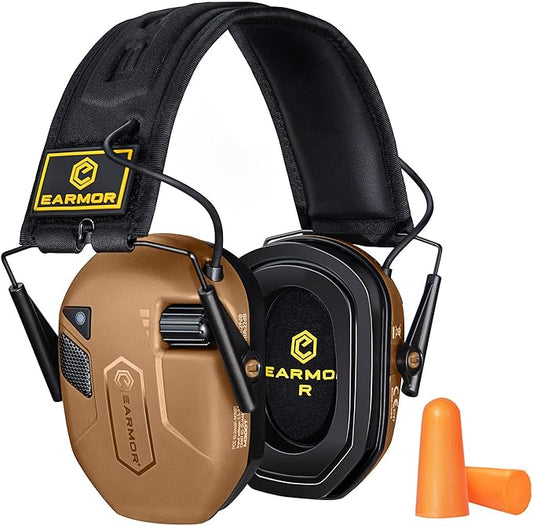 Shooting Ear Protection, Electronic Ear Protection For Gun Range Bluetooth 5.4 Ear Muffs with Gel Ear Pads, 29dB SNR