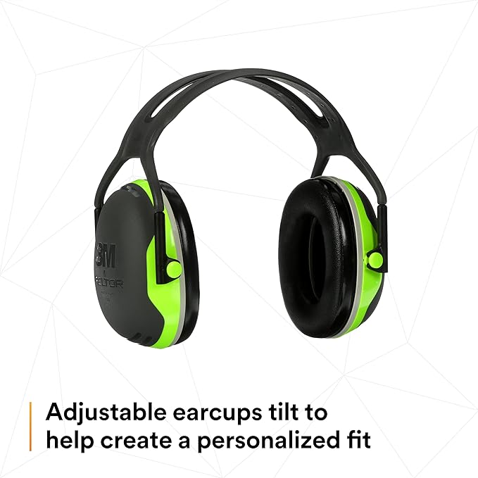 3M PELTOR Hearing Protection Earmuffs, X4 Series Noise Protection, Construction, Manufacturing, Assembly, Sanding
