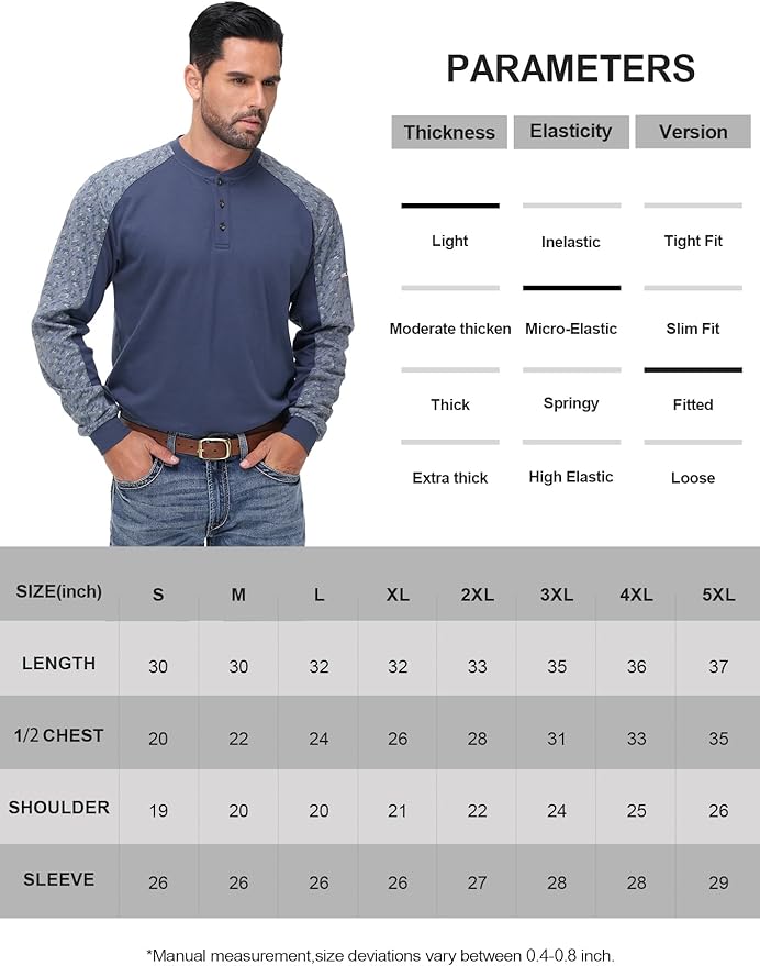 Men's Green Large Regular Fit 5.5oz 100% Cotton Long Sleeve FR Shirt for Work & Outdoor Activities