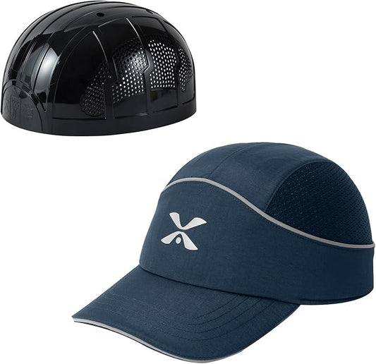 TIHEEN Unisex Safety Bump Cap, Baseball Hat Style with Reflective Stripes Lightweight and Breathable Hard Hat Head Protection Cap