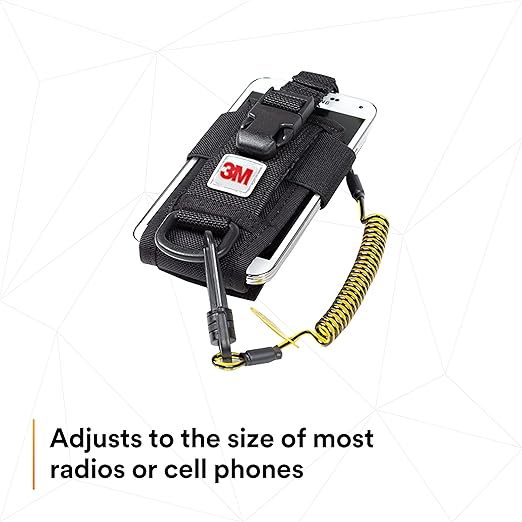 Capital Safety 3M DBI-SALA Fall Protection For Tools,1500089,Adj Radio Holster Combo w/Clip2Loop Coil and Micro D-Ring, Size To Any Portable Radio/Small Device,Mount To Harness/Belt, 5.25 inches x 2.25", Black