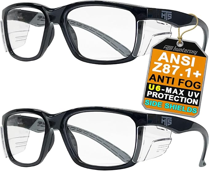 E60 Anti-Fog Safety Glasses with Side Shields ANSI Z87 Eye Protection lab chemistry goggles Optical Eyeglass
