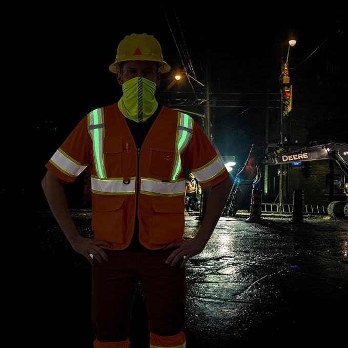 AYKRM 11 color High Vis Reflective Safety Vest for Women Men Security Pocket Zipper