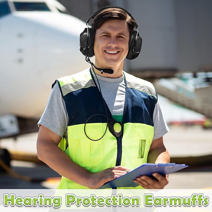 Xuhal 9 Pcs Ear Protection Earmuffs, Adjustable NRR 28dB Noise Reduction Headphone for Shooting Mowing Noise Cancelling