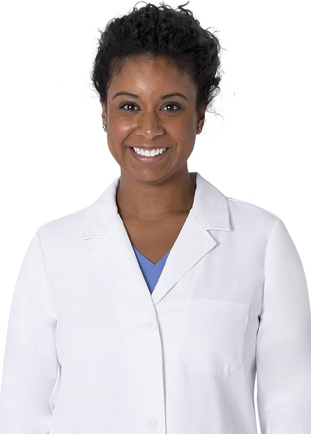 Healing Hands Lab Coat For Woman Faye White Coat with 5 Pockets, Moisture Wicking and 2-Way Stretch 5161