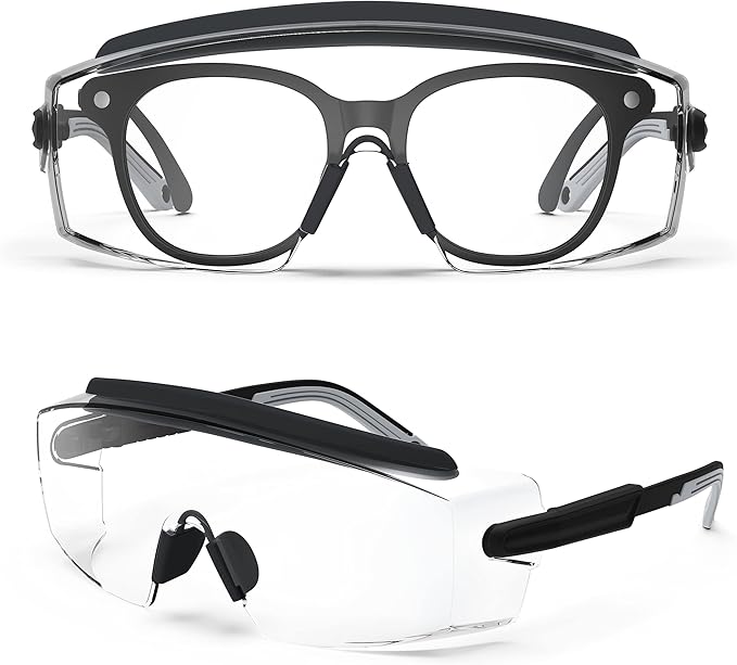 Anti Fog Safety Glasses Safety Goggles Over Glasses Protective Glasses with Anti Scratch Lenses Adjustable