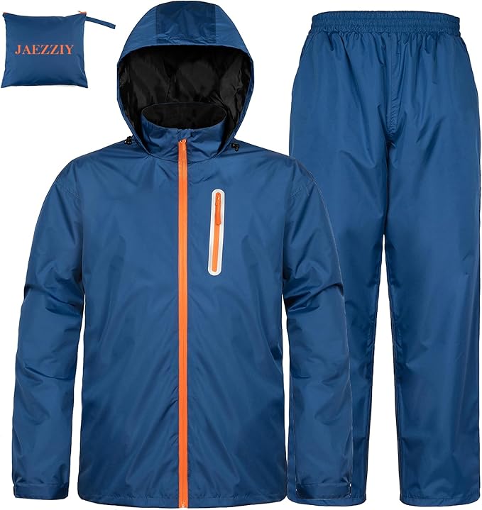 Rain Suits for Men Women Waterproof Lightweight Hooded Breathable Rain Gear Raincoat for Fishing Hiking Cycling