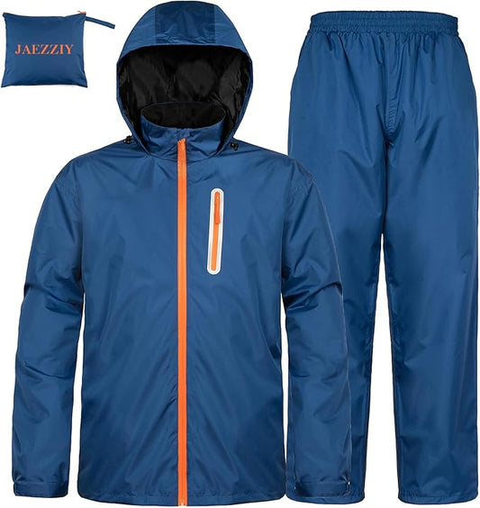 Rain Suits for Men Women Waterproof Lightweight Hooded Breathable Rain Gear Raincoat for Fishing Hiking Cycling