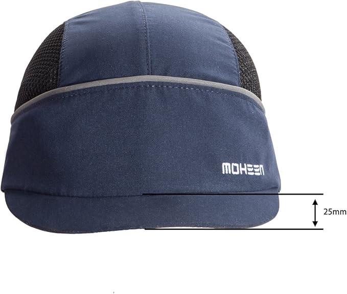 MOHEEN Safety Bump Cap, Baseball Hat Style with Reflective Stripes Lightweight and Breathable Hard Hat Head Protection Cap