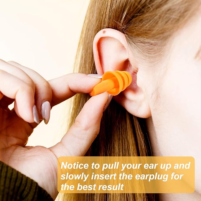 BBTO 24 Pairs Silicone Soft Ear Plugs Waterproof Reusable Noise Reduction Earplugs for Adults Kids Sleeping Snoring Swimming Travel Concerts, Assorted Color