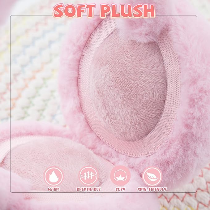 XIAOHAWANG Winter Earmuffs for Kids Girl Warm Ear Muffs Baby Boy Plush Padded Ear Warmer