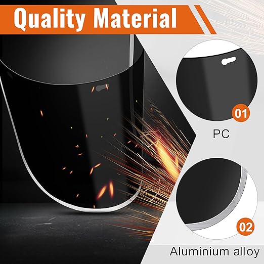 4 Pcs Face Shield Replacement Lens, 15.47" x 7.87" for Full-face Coverage Protective Safety Visor Replacement for Grinding, Welding, DIY, Cosplay Helmet