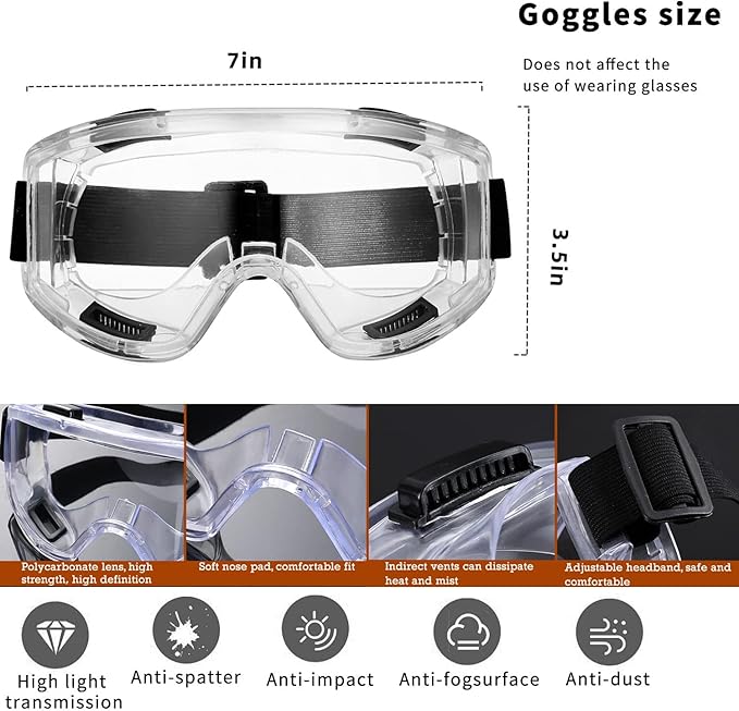 RANKSING Respirator Mask with Filters and Safety Glasses to Against Dust Gases while Painting Spraying