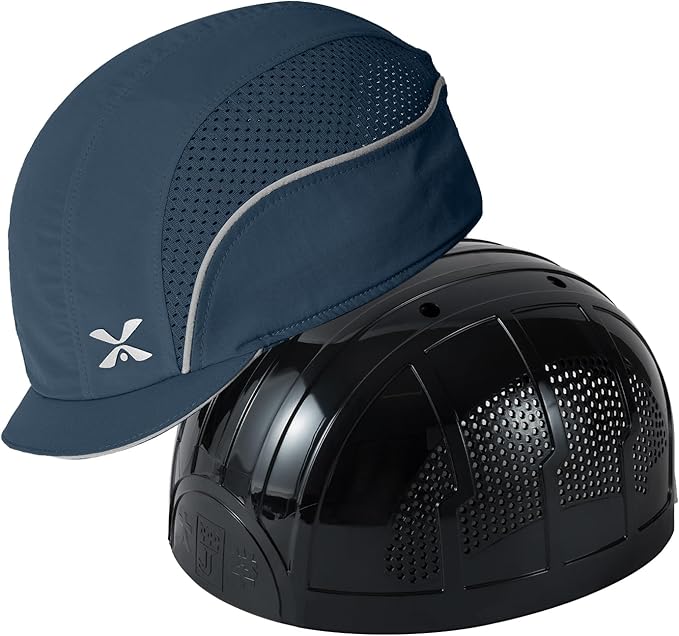TIHEEN Unisex Safety Bump Cap, Baseball Hat Style with Reflective Stripes Lightweight and Breathable Hard Hat Head Protection Cap